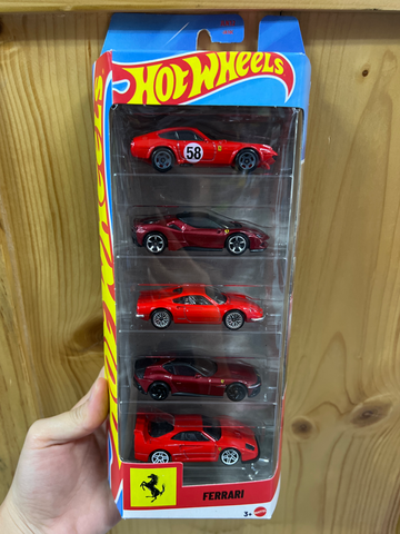  Bộ 5 xe JLN12 Hot Wheels 5 Pack - Ferrari 