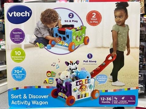  Đồ chơi 80-568503 VTech Sort & Discover Activity Wagon Red 