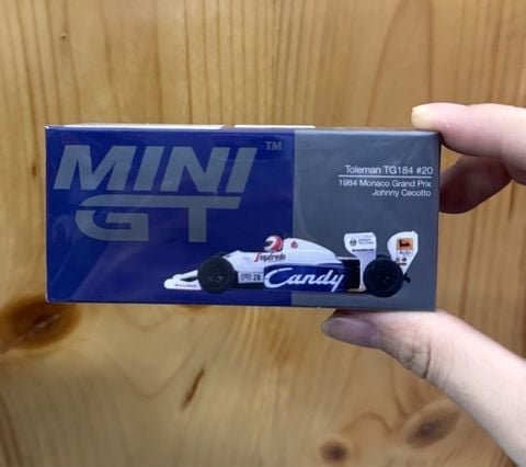  Mini GT Box Version MGT01193 Toleman TG184 #20 Johnny Cecotto 1984 Monaco Grand Prix 