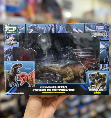  Bộ 2 khủng long có kèm thẻ Ania Jurassic World Alive Indonesymis VS Keratosaurus Set 
