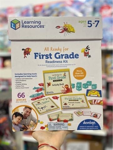  LER3479 Learning Resources Đồ chơi học tập các kỹ năng lớp Một - All Ready For First Grade Readiness Kit 