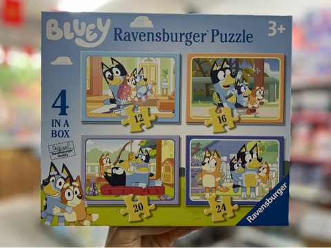 Tranh ghép Ravensburger Bluey, 4 in a box - Childrens Puzzles 