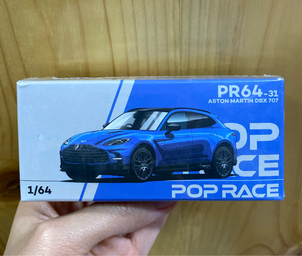  PopRace #PR640031 -1/64 ASTON MARTIN DBX 707 BLUE (NET) 