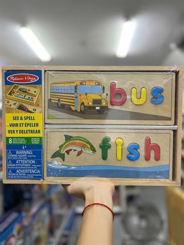  B0007Y4DLG - Melissa & Doug See & Spell Wooden 64 Letters 