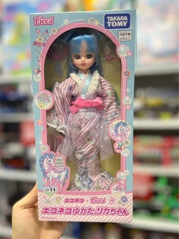 Búp bê LD-14 Licca-chan Doll Eco Cat Yukata Rika-chan 