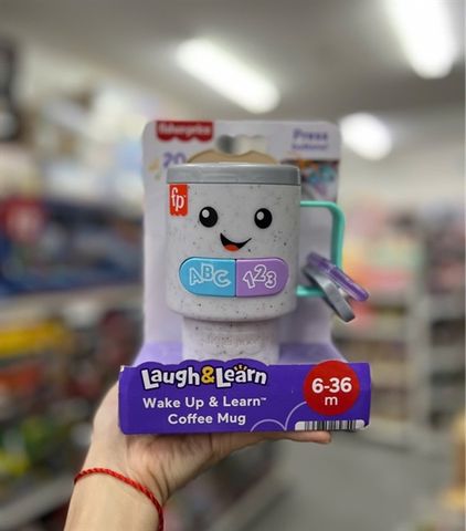  HRP35 Fisher-Price Laugh & Learn Wake Up & Learn Coffee Mug 