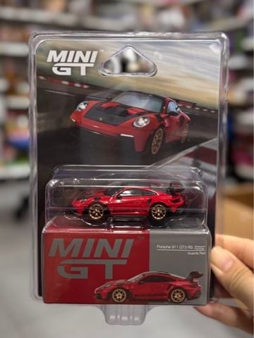  Mini GT CARD Ver MGT01060 Porsche 911 (992) GT3 RS Weissach Package Guards Red 