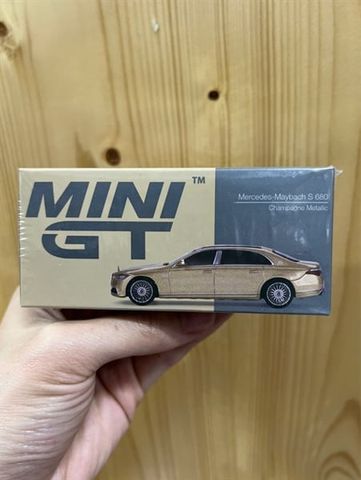  MINI GT 1/64 Mercedes Maybach S680 Champagne Metallic Left Handle 