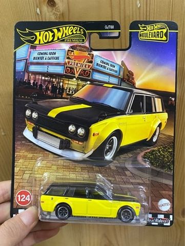  Mô hình xe JBL21 Hot Wheels Boulevard Datsun 510 Wagon Yellow 
