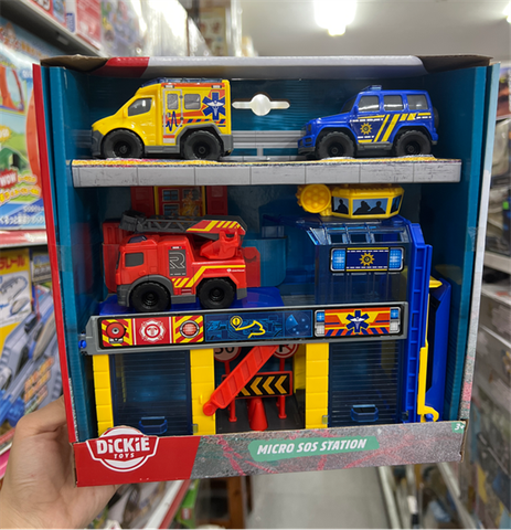  203713017 Đồ Chơi Trạm Cứu Hộ DICKIE TOYS Micro SOS Station 