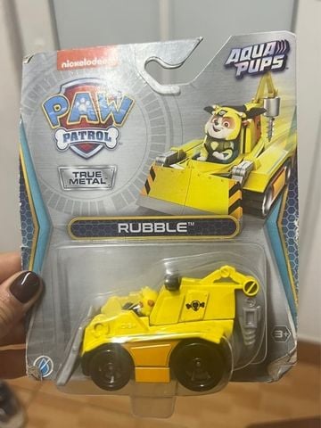  Mô hình xe Paw Patrol Aqua Pups True Metal Rubble Diecast Car 