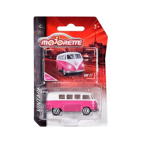  212052010051 Xe Mô Hình MAJORETTE VW T1 Bus - Pink Version 