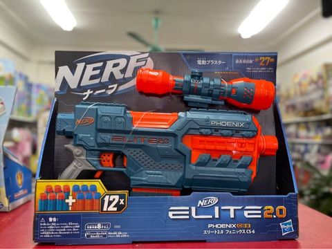  Nerf Elite 2.0 Phoenix CS-6 E9961 Motorized Blaster with 12 Official Darts 