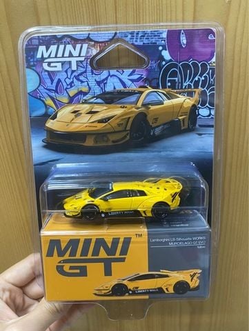  Mini GT Card Version MGT01135 LB-Silhouette WORKS MURCIELAGO GT Evo Yellow 