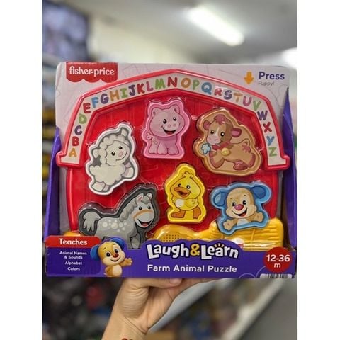  Đồ chơi lắp ghép HFG10 Fisher Price - Laugh & Learn Learning Puzzle-Farm Animals 