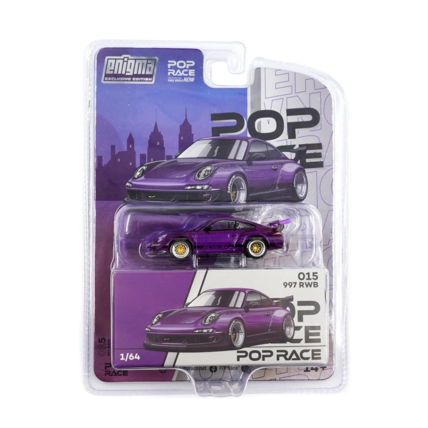  Mô hình xe Pop Race x Enigma Porsche RWB 997 Purple - PRE015 