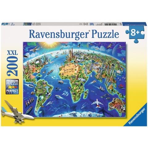  Bộ Xếp Hình Puzzle World Landmarks Map - Ravensburger 127221 (200 Mảnh Ghép) 