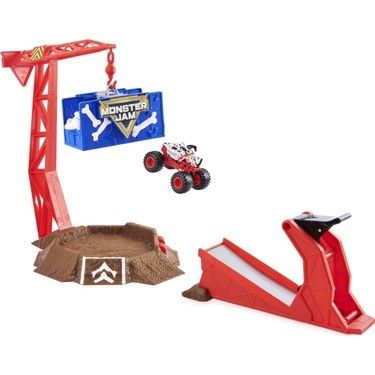  23win08 com xe Monster Jam, Blastin’ Bones Playset with Exclusive Monster Truck Mutt Dalmatian 