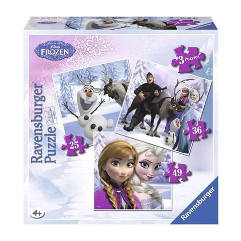  Xếp hình puzzle Frozen 3 bộ 25/36/49 mảnh Ravensburger RV07276 