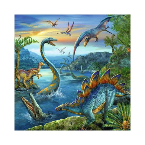  RV09317 5 Bộ xếp hình puzzle Ravensburger Dinosaur Fascination 3 bộ 49 mảnh 09317 5-5+-3 bộ 49 mảnh-Puzzle Children-300k 