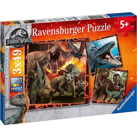  Xếp hình Jurassic World Instinct to Hunt 3x49pc Ravensburger 