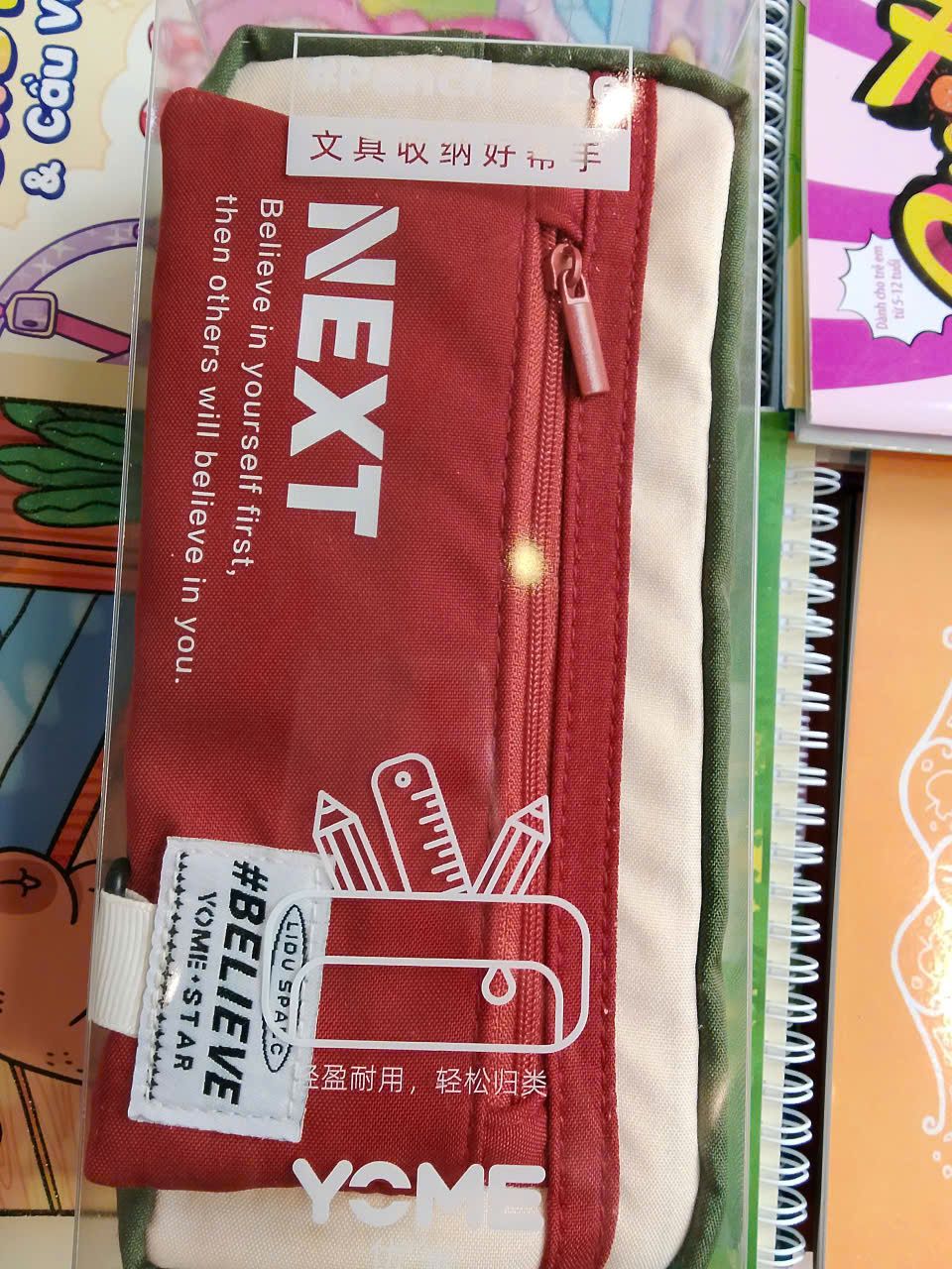  Túi đựng bút YOME YB24 - 4221D ( đỏ rêu ) 