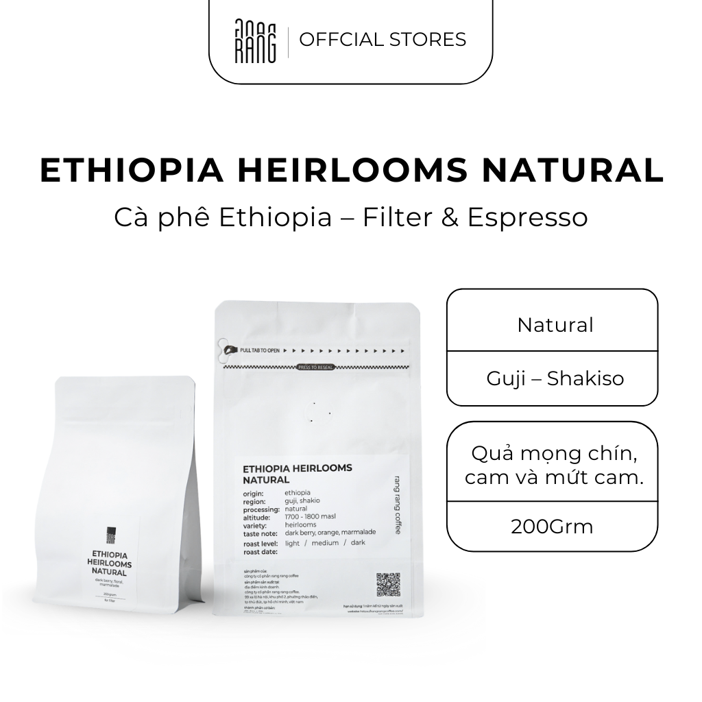  ETHIOPIA HEIRLOOMS NATURAL 200gram 