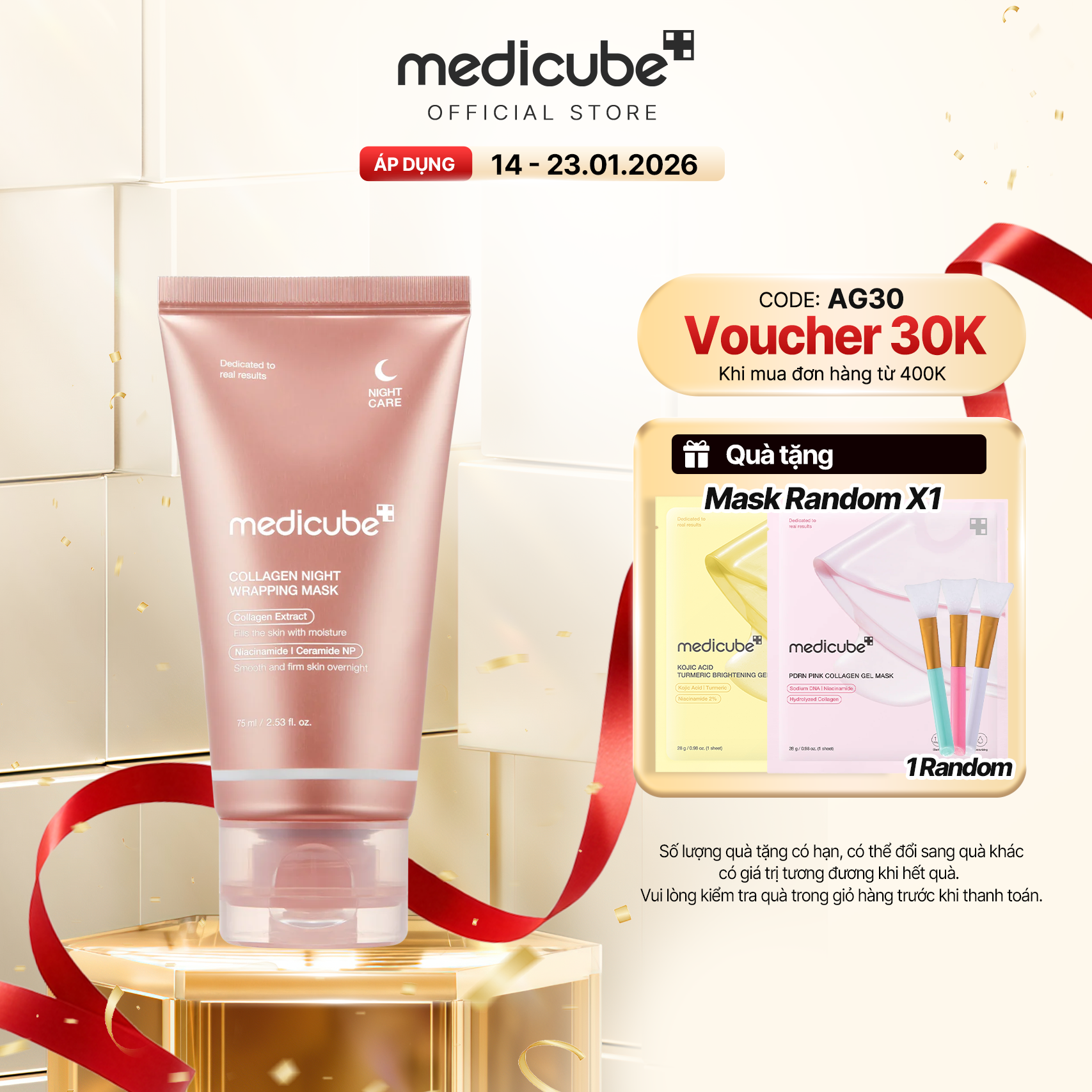  Mặt nạ ngủ Collagen Night Wrapping Mask 75ml 