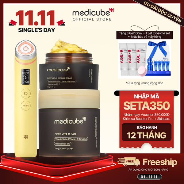  SET (Thiết bị Booster Pro+ Vita C Pad+ Vita C Capsule Cream) 