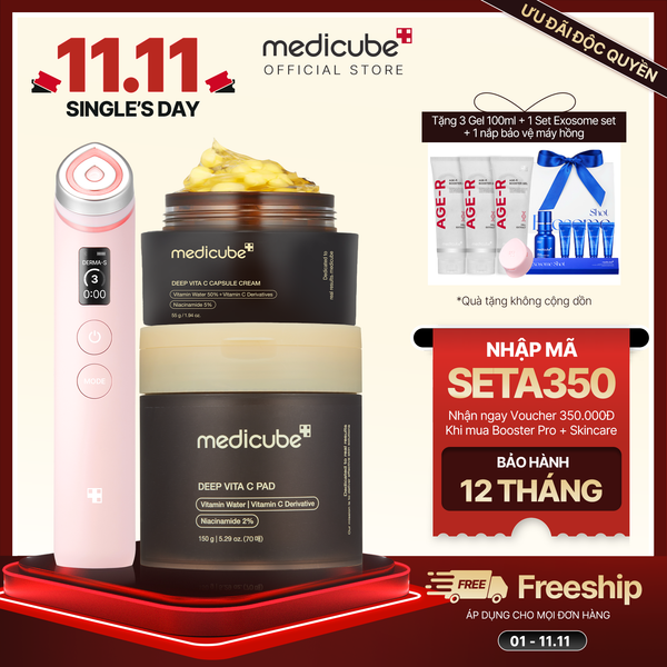  SET (Thiết bị Booster Pro+ Vita C Pad+ Vita C Capsule Cream) 