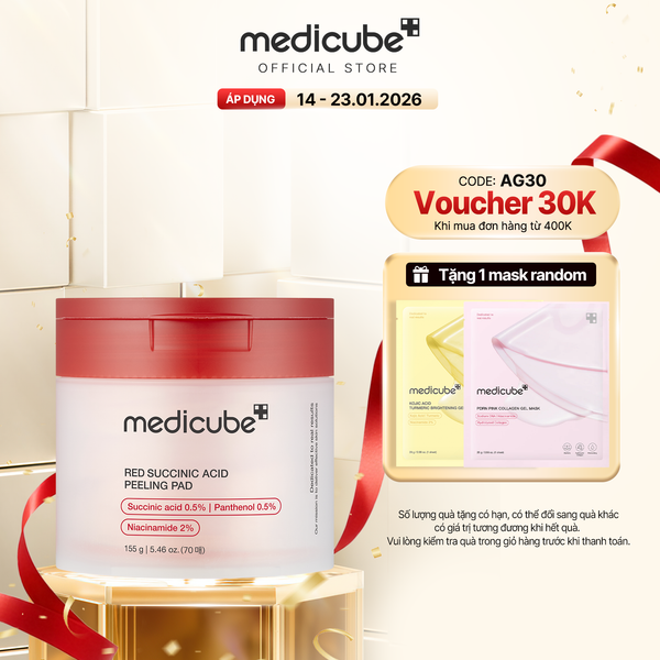  [ HSD 10/2026] Toner Red Succinic Acid Peeling Pad 155g/ 70 miếng [ HSD 10/2026] 