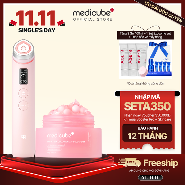  SET (Thiết bị Booster Pro+ PDRN Pink Capsule Cream) 