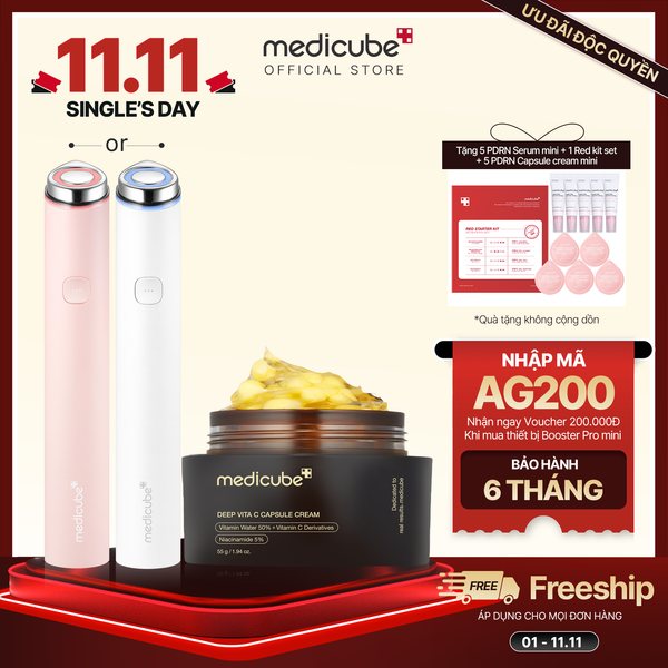  SET (Thiết bị Booster Pro Mini+ Kem viên nang Deep Vita C Capsule Cream) 