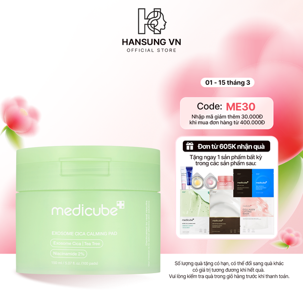  Toner Pad Exosome Cica Calming 100 miếng / 150ml 