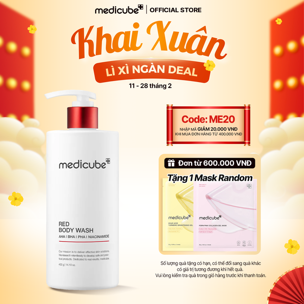  Sữa tắm cho da mụn RED ACNE BODY WASH 400ml 
