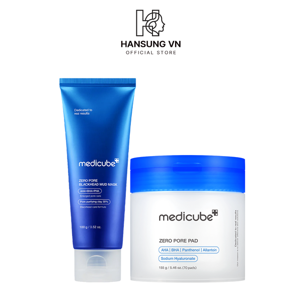  Set Không lỗ chân lông (Toner Zero Pore Pad+ Mặt nạ bùn) 