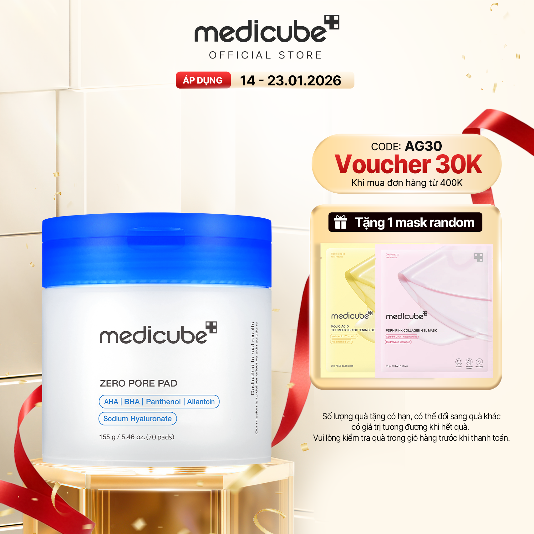  Toner Zero Pore Pad 2.0 - 155gr/ 70 miếng 