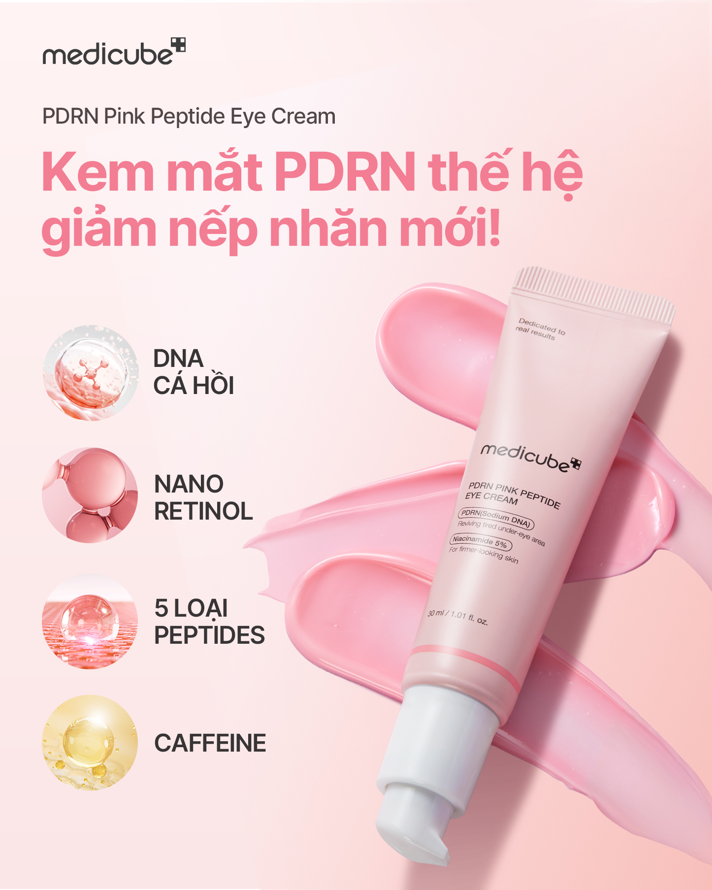  Kem mắt PDRN Pink Peptide Eye Cream 30ml 