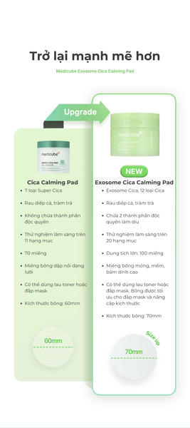  Toner Pad Exosome Cica Calming 100 miếng / 150ml 