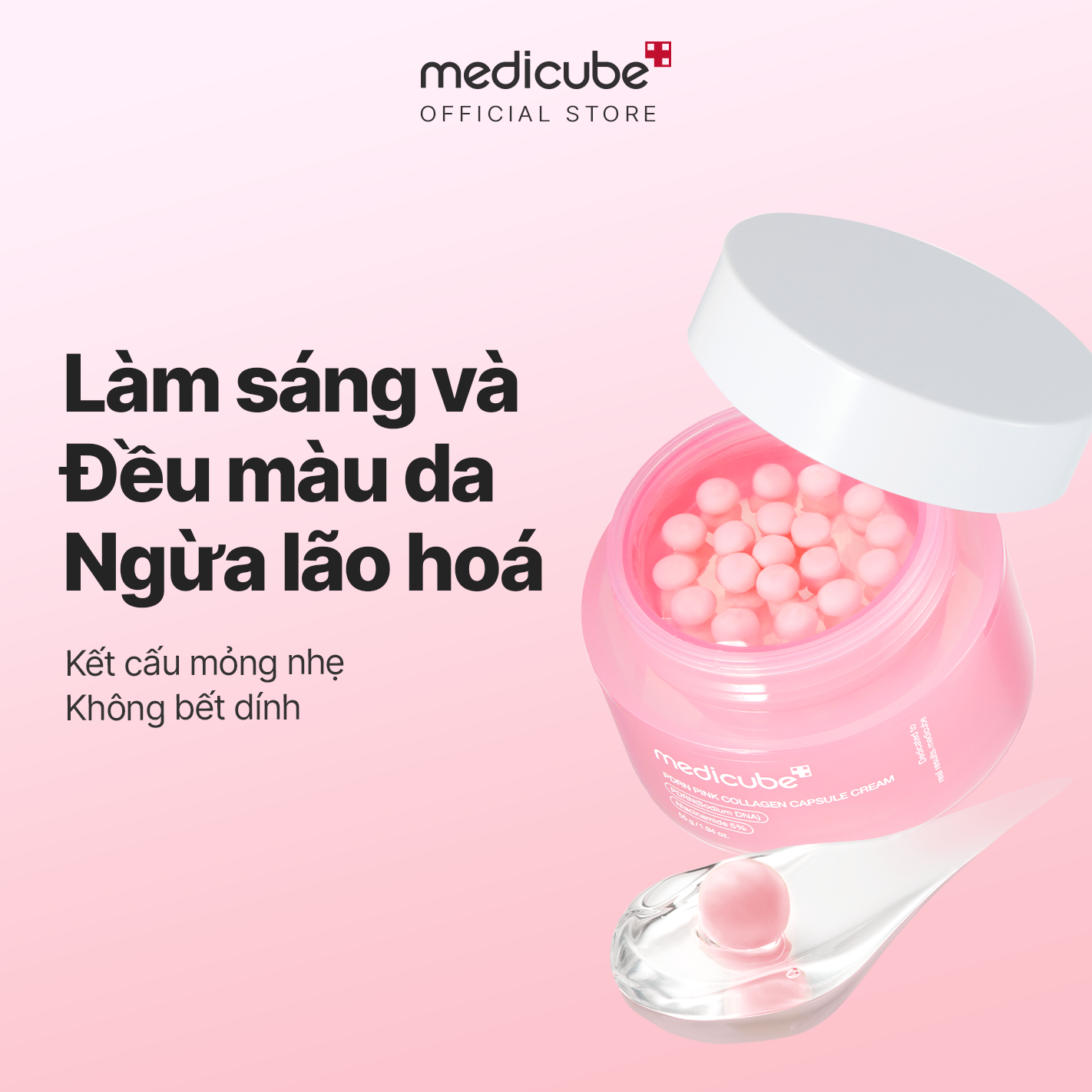  Kem dưỡng viên nang PDRN Pink Collagen Capsule Cream 55g 