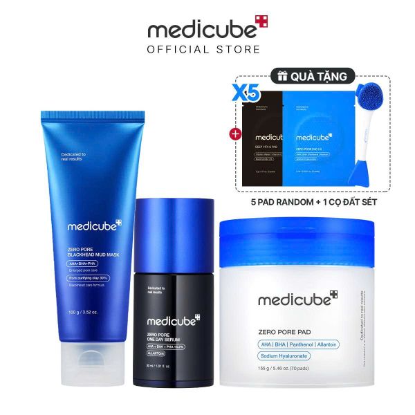  Set Sạch lỗ chân lông (Toner Zero Pore Pad+ Mặt nạ bùn+ One Day Serum) 