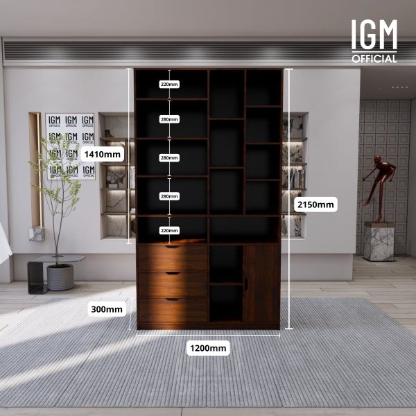 Tủ kệ văn phòng IGM đa ngăn tiện dụng, lưu trữ thông minh.