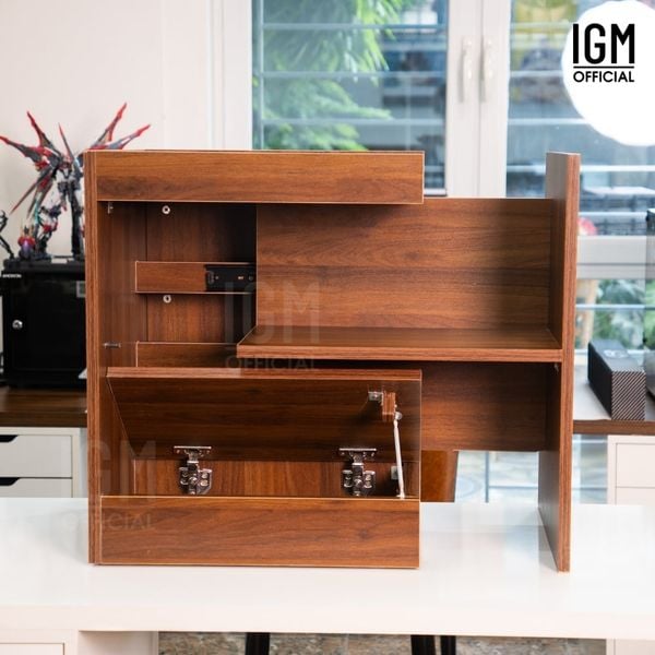Kệ tủ nhỏ IGM KTN kết hợp ngăn kéo ẩn, hiện đại, sang trọng, không gian lưu trữ đa dạng.