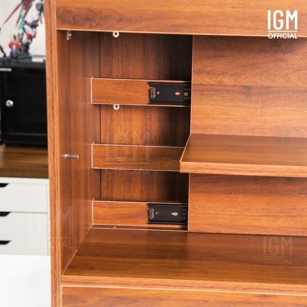 Kệ tủ nhỏ IGM KTN kết hợp ngăn kéo ẩn, hiện đại, sang trọng, không gian lưu trữ đa dạng.