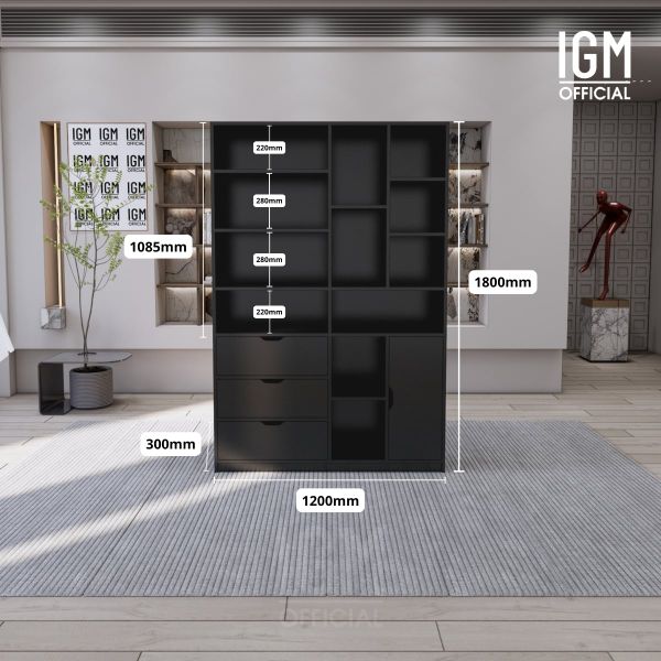 Tủ kệ văn phòng IGM đa ngăn tiện dụng, lưu trữ thông minh.