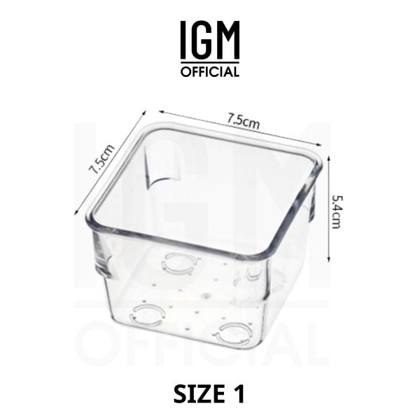 Hộp mica chia ngăn trong suốt sắp xếp ngăn kéo bàn làm việc.