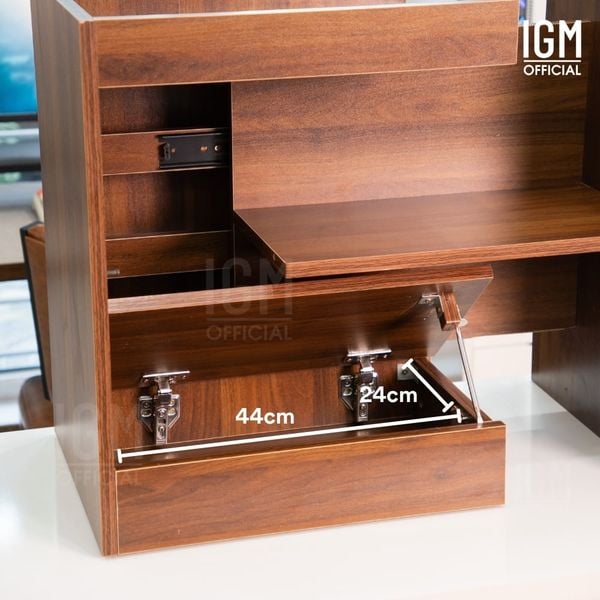 Kệ tủ nhỏ IGM KTN kết hợp ngăn kéo ẩn, hiện đại, sang trọng, không gian lưu trữ đa dạng.