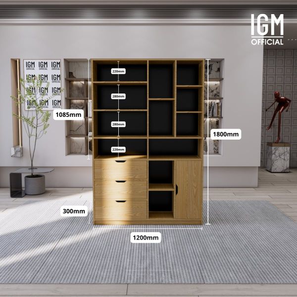 Tủ kệ văn phòng IGM đa ngăn tiện dụng, lưu trữ thông minh.