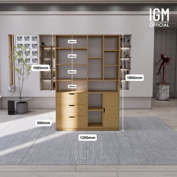 Tủ kệ văn phòng IGM đa ngăn tiện dụng, lưu trữ thông minh.