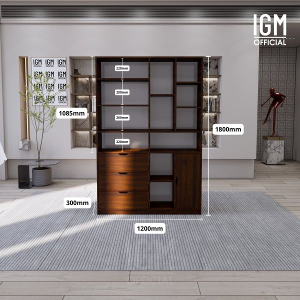 Tủ kệ văn phòng IGM đa ngăn tiện dụng, lưu trữ thông minh.